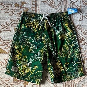 NWT 00’s TYR Sport Endless Summer Green Swim Trunks